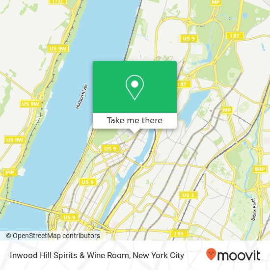 Mapa de Inwood Hill Spirits & Wine Room