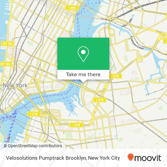Mapa de Velosolutions Pumptrack Brooklyn