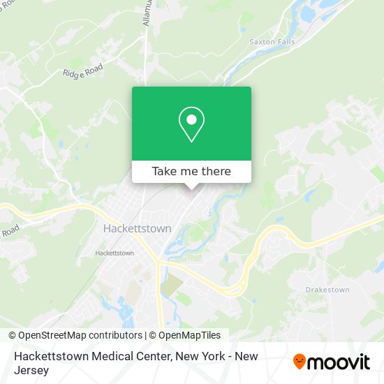 Mapa de Hackettstown Medical Center