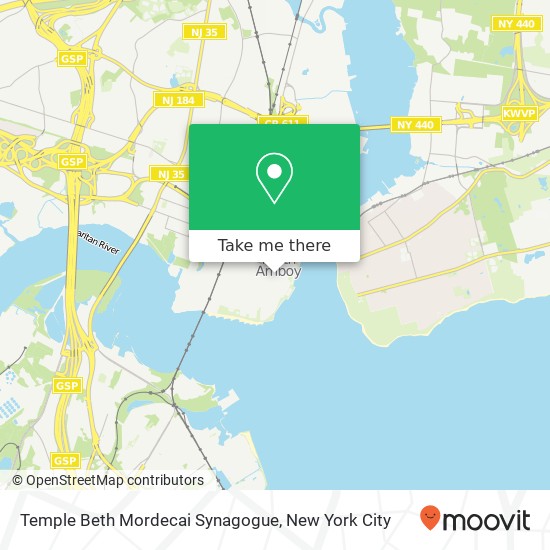 Mapa de Temple Beth Mordecai Synagogue