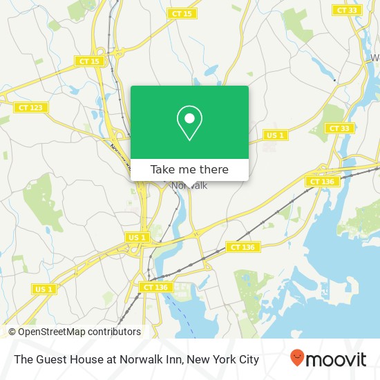 The Guest House at Norwalk Inn map