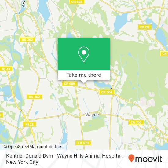 Kentner Donald Dvm - Wayne Hills Animal Hospital map