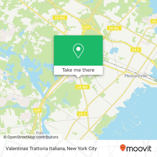 Mapa de Valentinas Trattoria Italiana