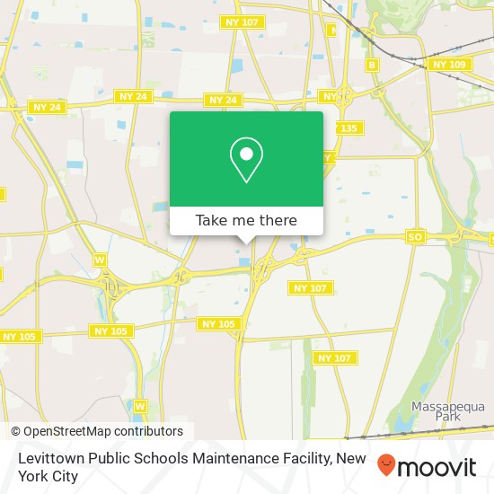 Mapa de Levittown Public Schools Maintenance Facility