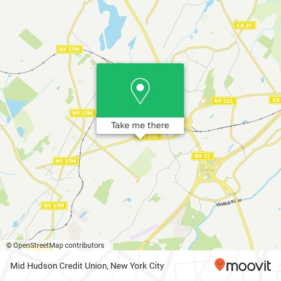 Mid Hudson Credit Union map