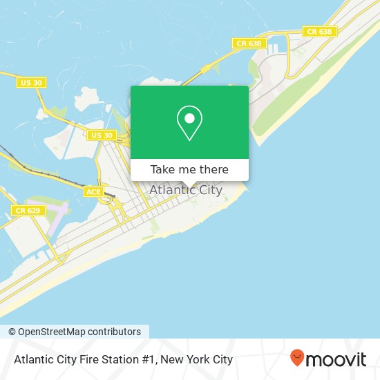 Atlantic City Fire Station #1 map