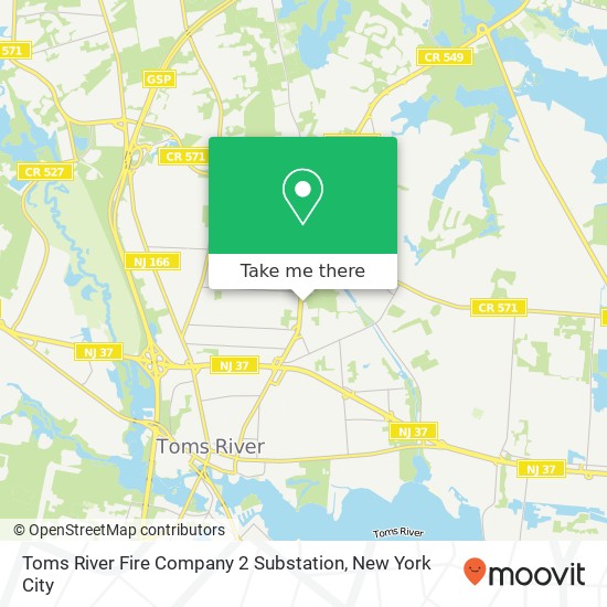 Mapa de Toms River Fire Company 2 Substation