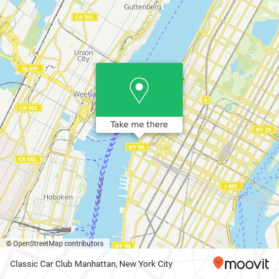 Classic Car Club Manhattan map
