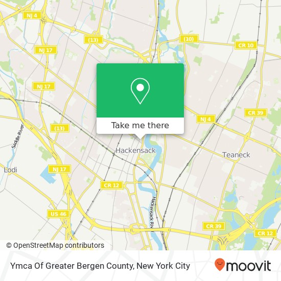 Mapa de Ymca Of Greater Bergen County