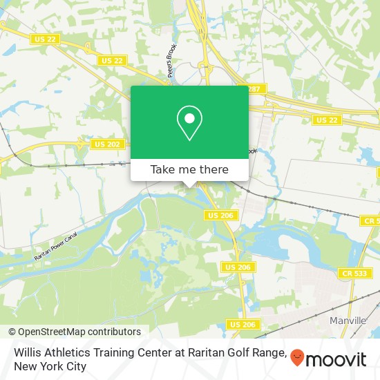 Mapa de Willis Athletics Training Center at Raritan Golf Range