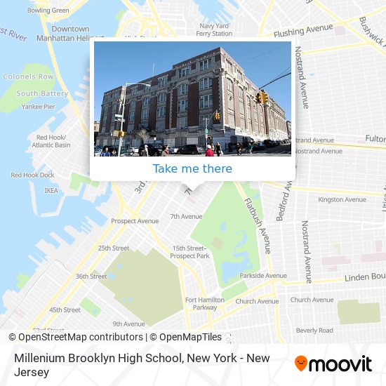 Millenium Brooklyn High School map