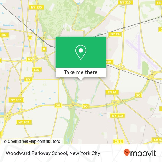 Woodward Parkway School map