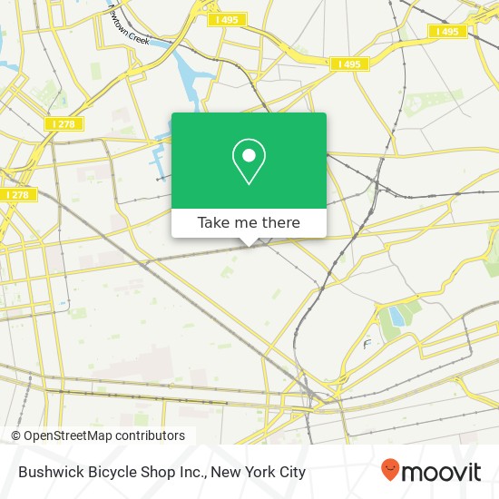 Bushwick Bicycle Shop Inc. map