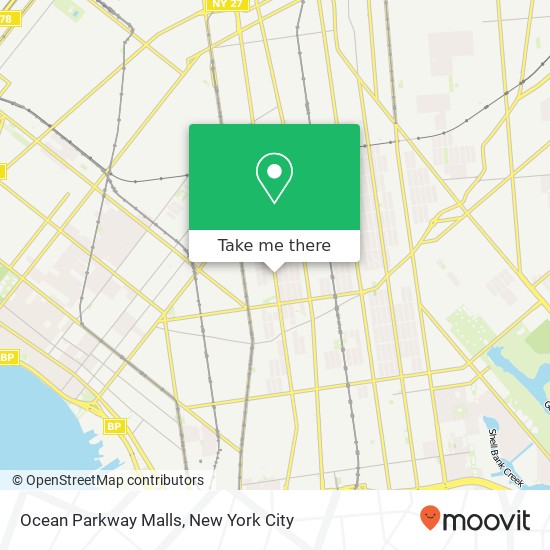 Mapa de Ocean Parkway Malls