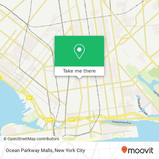Ocean Parkway Malls map