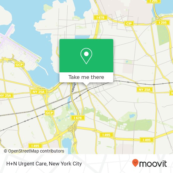 H+N Urgent Care map