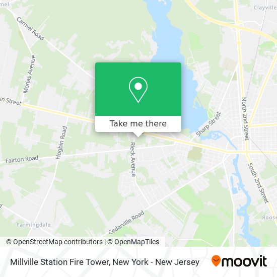 Millville Station Fire Tower map