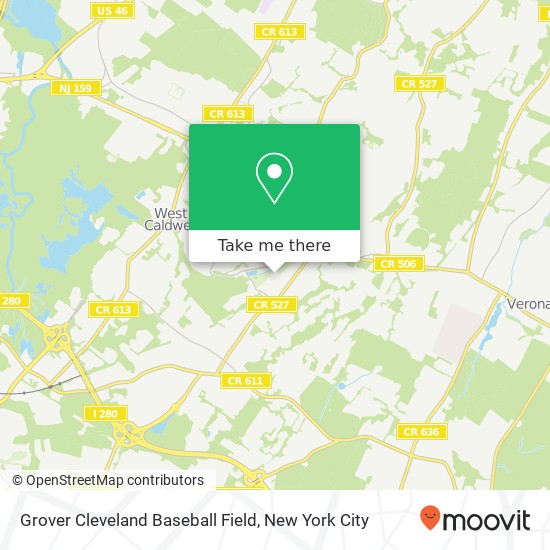 Mapa de Grover Cleveland Baseball Field