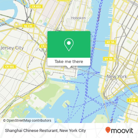 Shanghai Chinese Resturant map