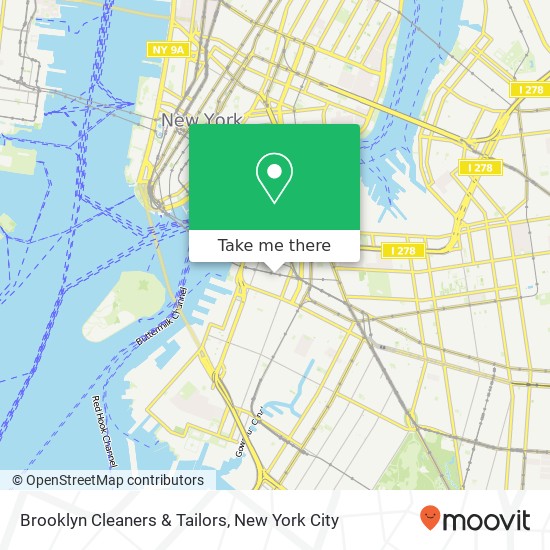 Brooklyn Cleaners & Tailors map