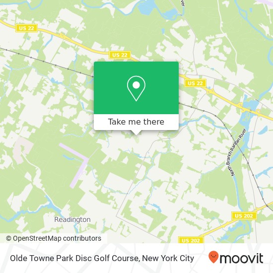 Olde Towne Park Disc Golf Course map