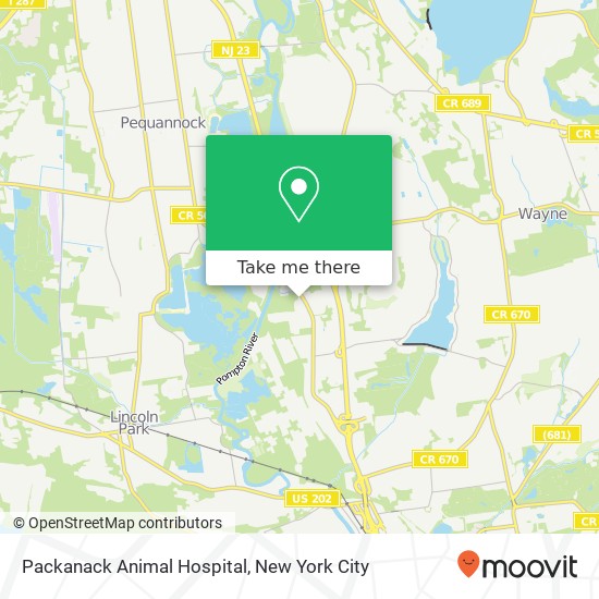 Packanack Animal Hospital map