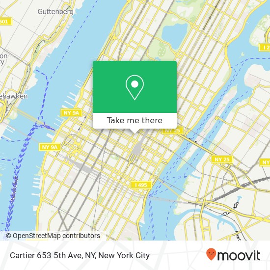 Cartier 653 5th Ave, NY map