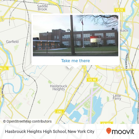 Hasbrouck Heights High School map