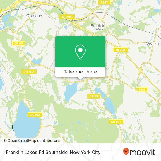Mapa de Franklin Lakes Fd Southside