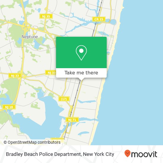 Bradley Beach Police Department map