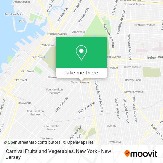 Carnival Fruits and Vegetables map