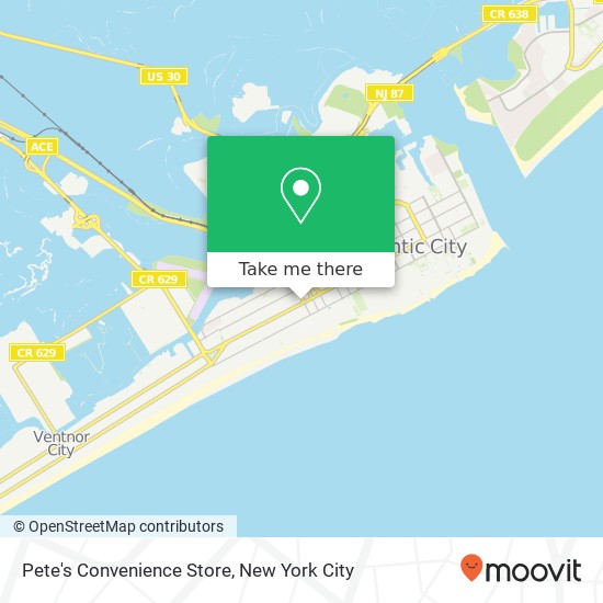 Mapa de Pete's Convenience Store