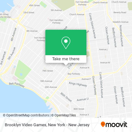 Brooklyn Video Games map