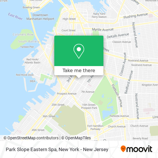 Park Slope Eastern Spa map