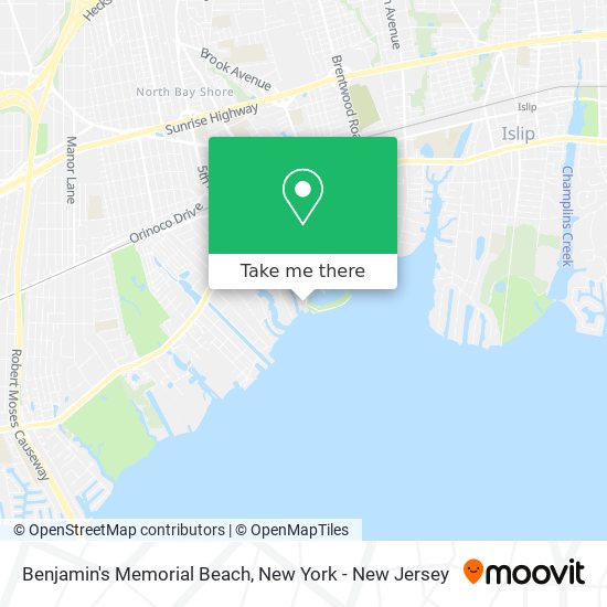 Benjamin's Memorial Beach map