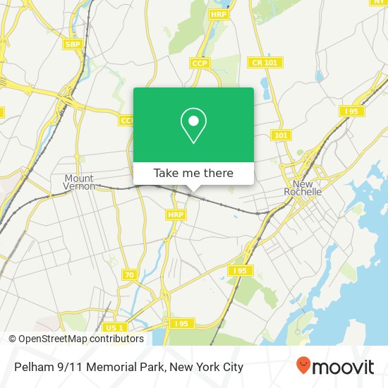 Pelham 9/11 Memorial Park map