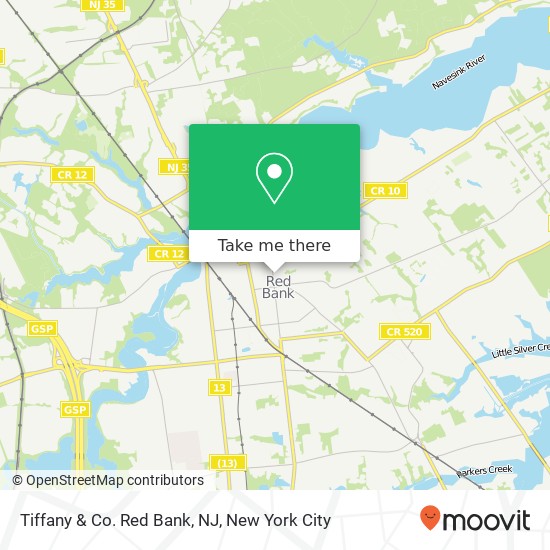 Tiffany & Co. Red Bank, NJ map