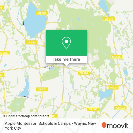 Apple Montessori Schools & Camps - Wayne map
