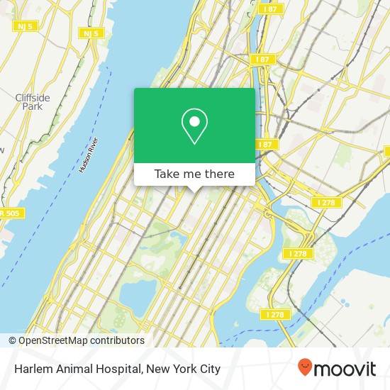 Mapa de Harlem Animal Hospital