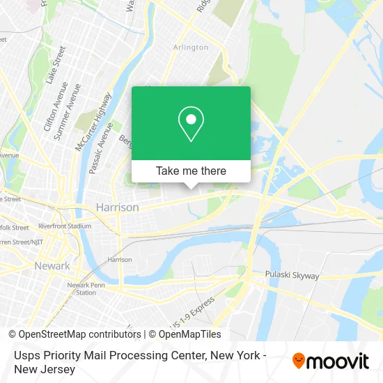 Usps Priority Mail Processing Center map