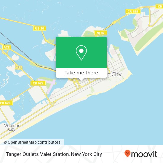 Tanger Outlets Valet Station map