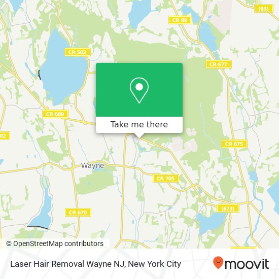 Mapa de Laser Hair Removal Wayne NJ