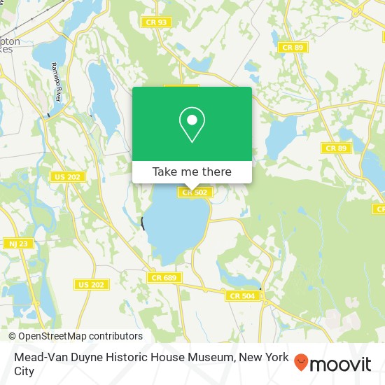 Mead-Van Duyne Historic House Museum map