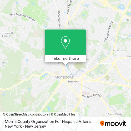 Mapa de Morris County Organization For Hispanic Affairs