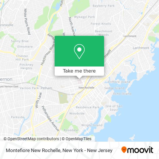 Montefiore New Rochelle map