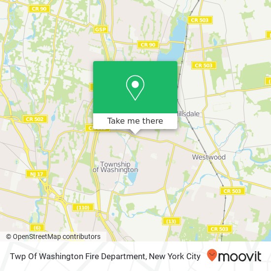 Twp Of Washington Fire Department map