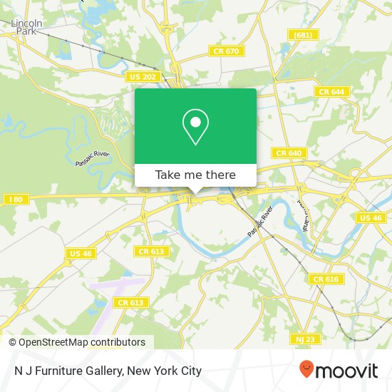 N J Furniture Gallery map