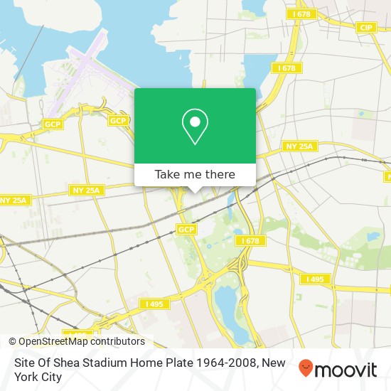 Mapa de Site Of Shea Stadium Home Plate 1964-2008