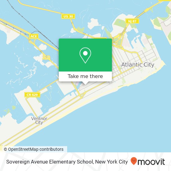 Sovereign Avenue Elementary School map