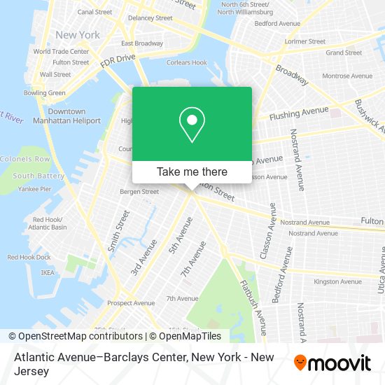 Atlantic Avenue–Barclays Center map